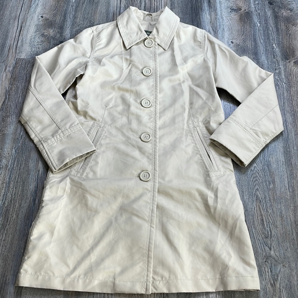Eddie Bauer Women’s Long Lightweight Khaki Jacket, size small